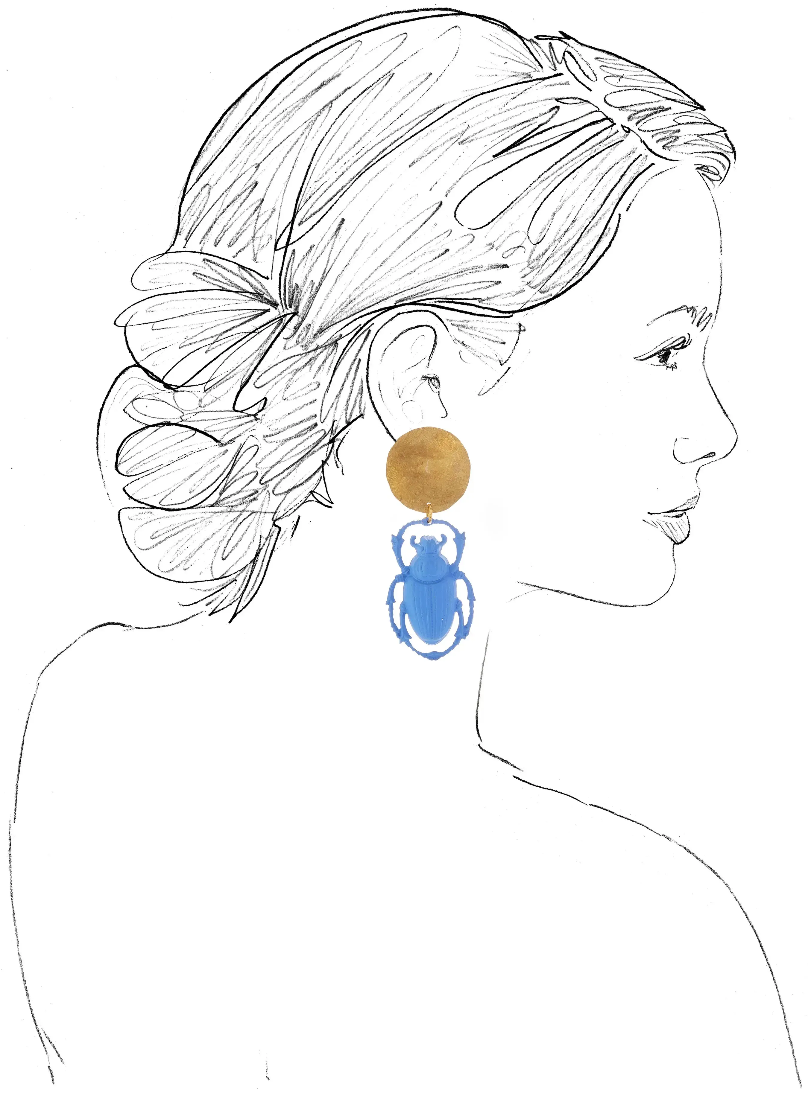 Sea Holly Khepri Earrings