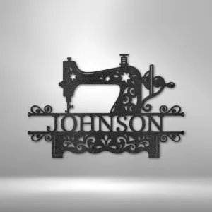 Sewing Monogram - Steel Sign
