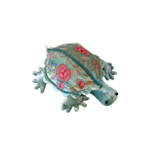 Shaded Lagoon Handmade Embroidered Mini Turtle