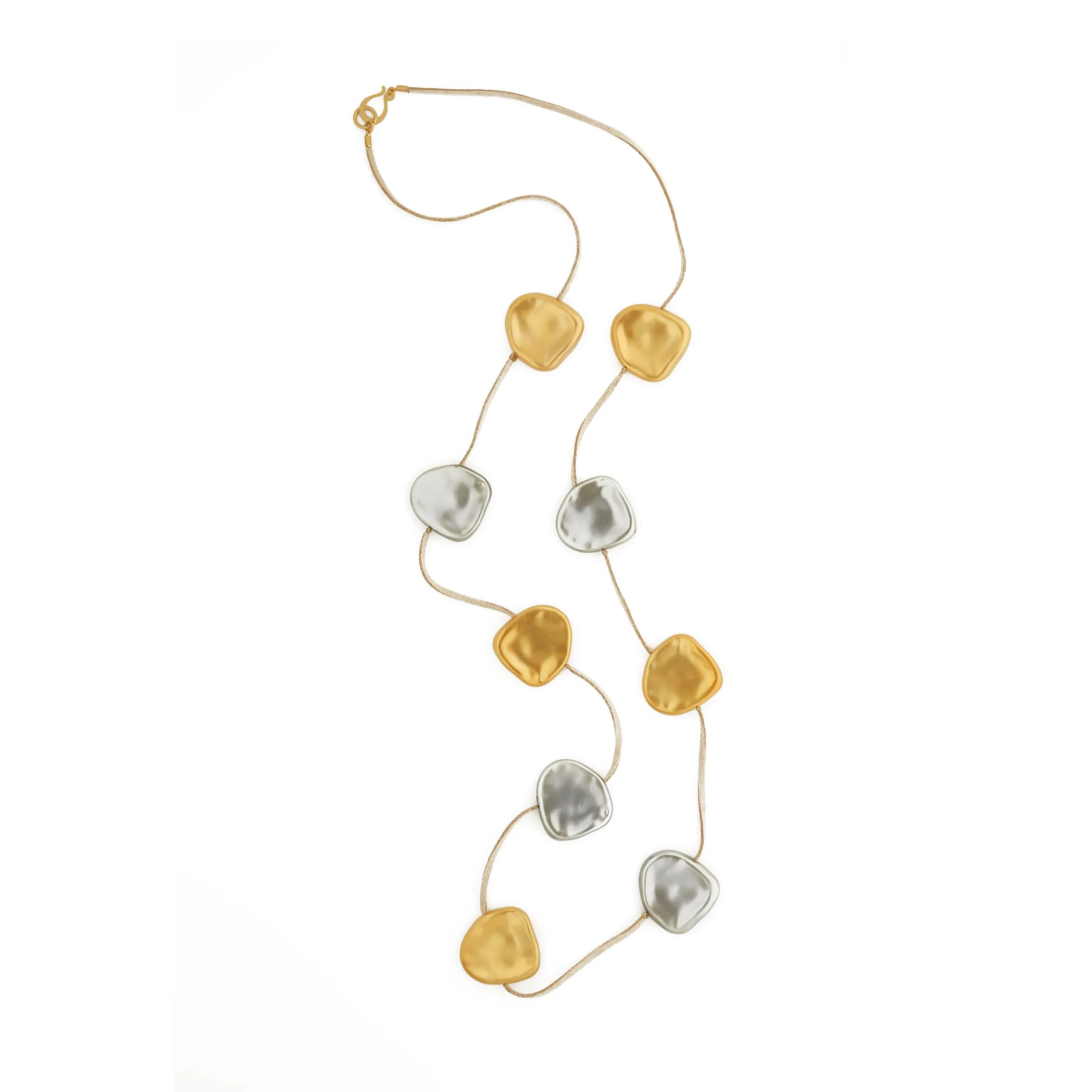 Sharon - Long gold & silver elements necklace