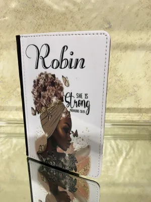 She is Strong - Personalized Passport cover and Luggage Tag $25 a set