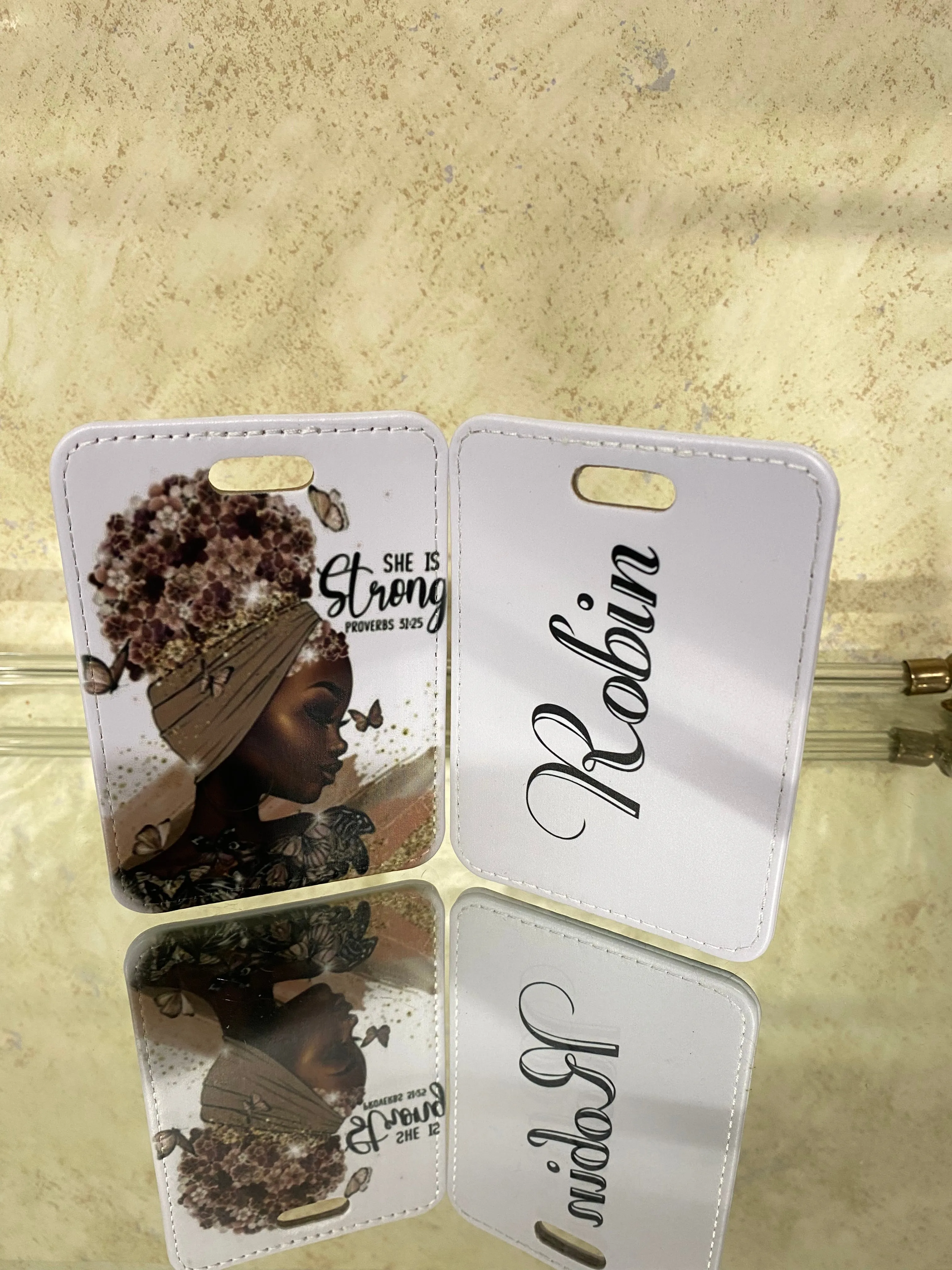 She is Strong - Personalized Passport cover and Luggage Tag $25 a set