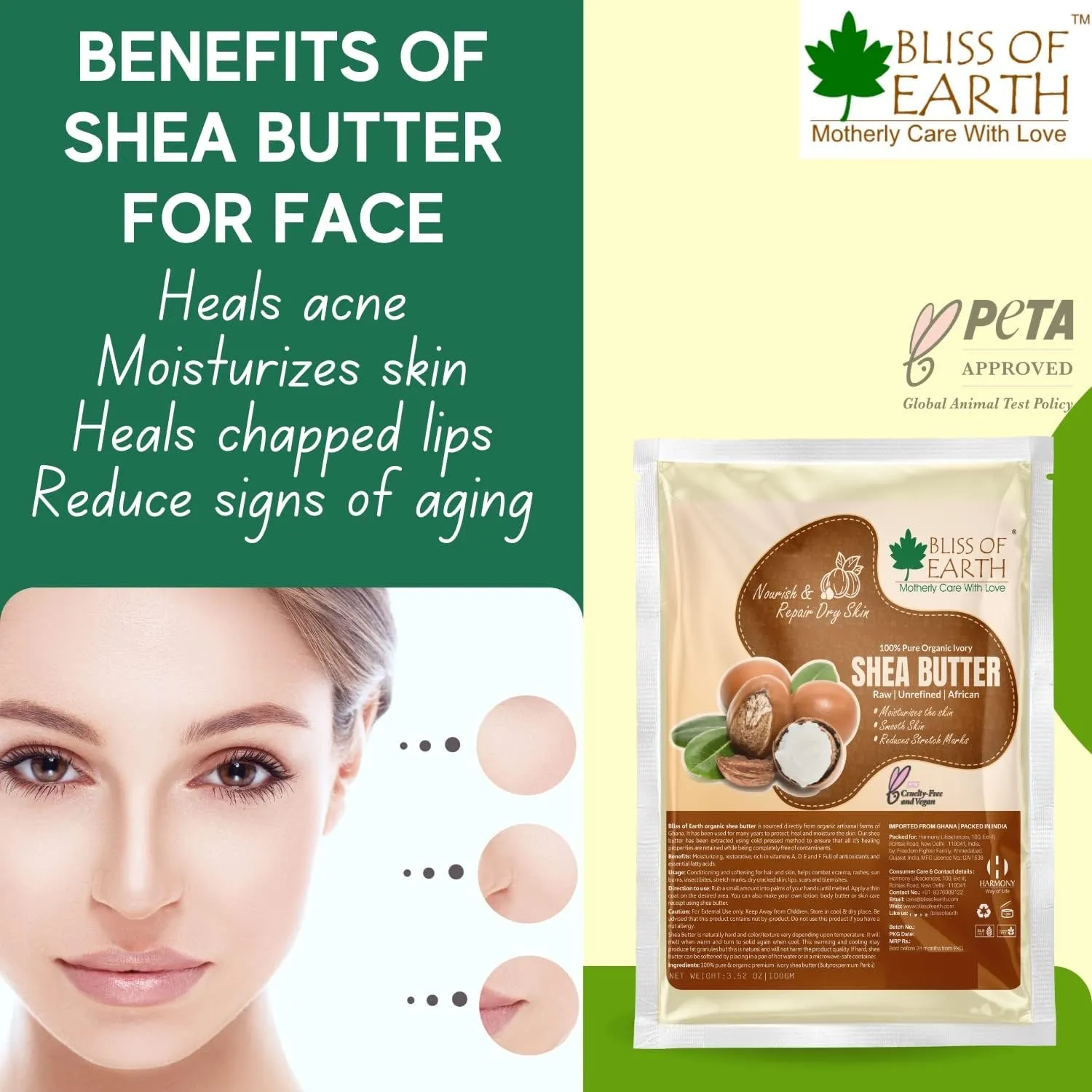 Shea Butter & Pure Crystal Clear Aloe Vera Gel  (Pack of 2x100gm)