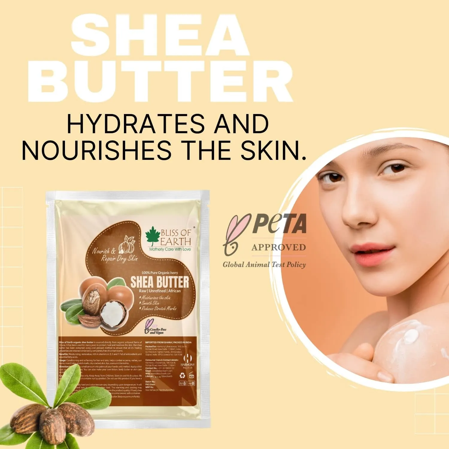 Shea Butter & Pure Crystal Clear Aloe Vera Gel  (Pack of 2x100gm)