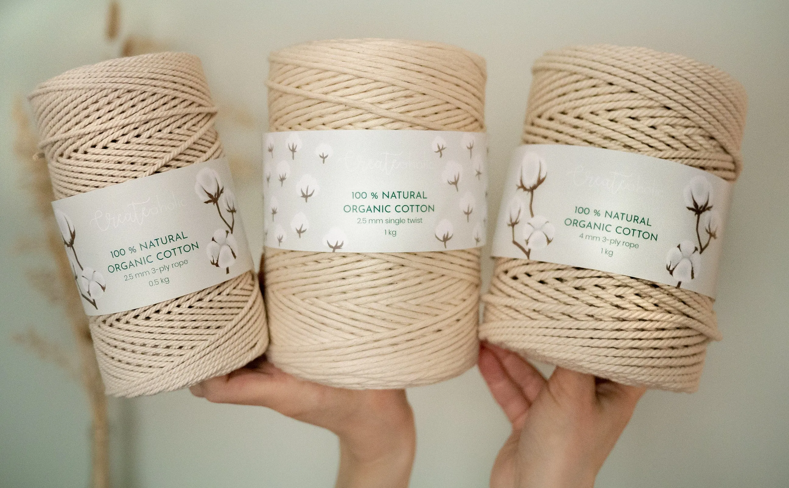 Single strand string, organic cotton