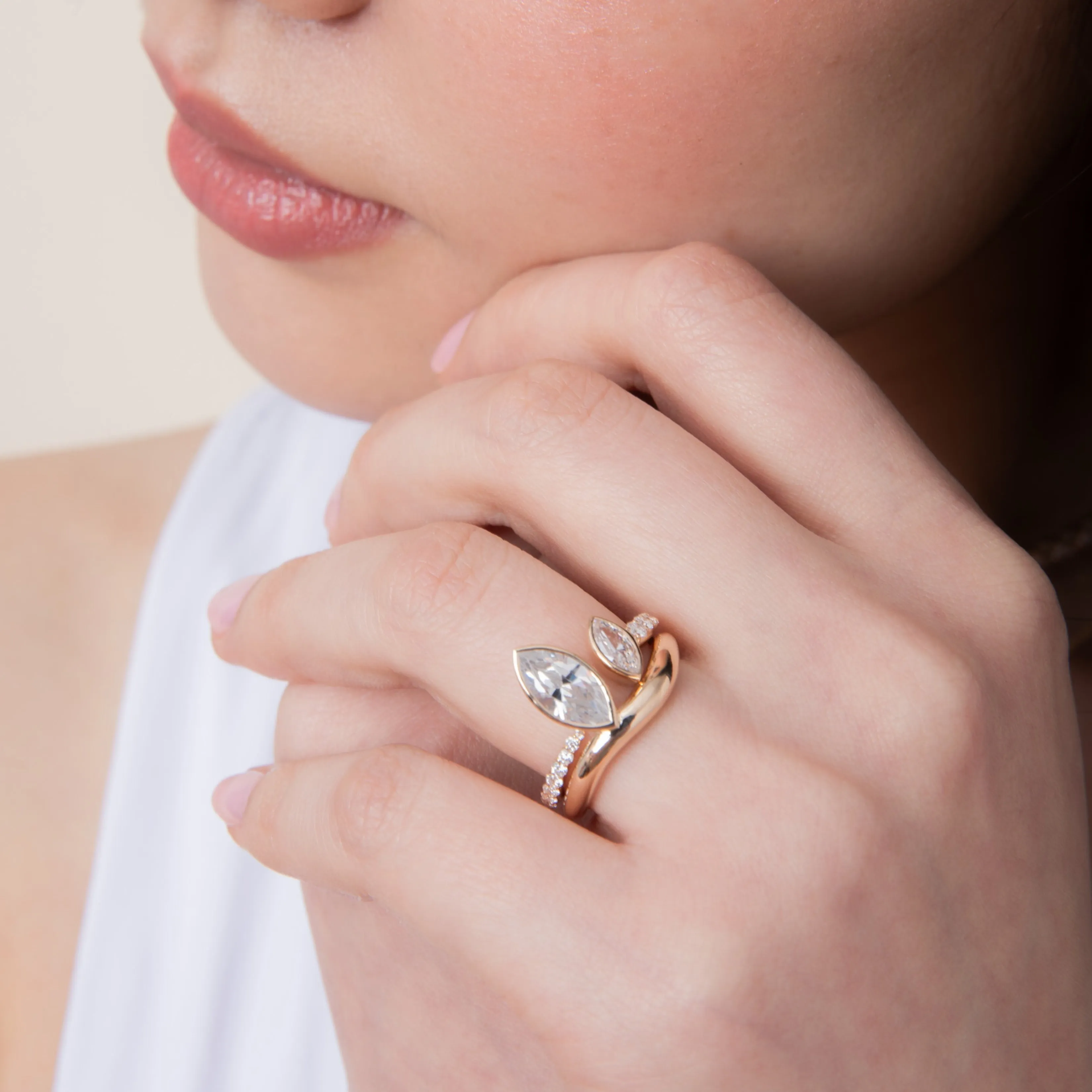 Solo Marquise Engagement Ring