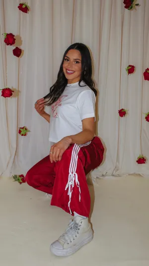 Sour and Sweet Red Track Pants