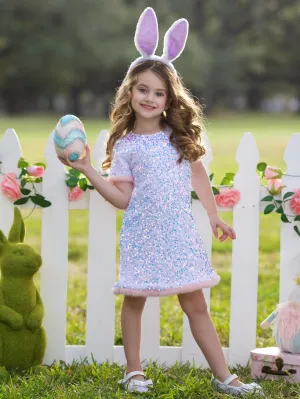 Sparkle & Hop Sequined Fur Easter Dress