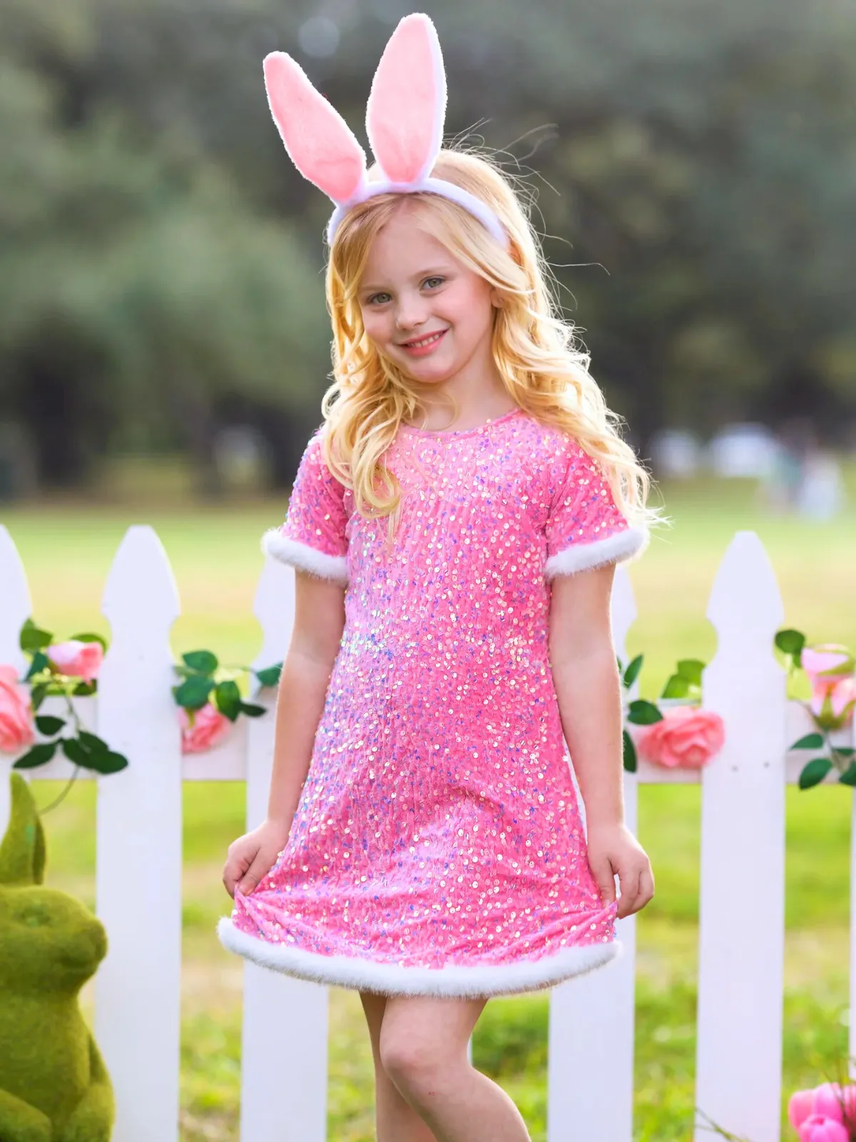 Sparkle & Hop Sequined Fur Easter Dress