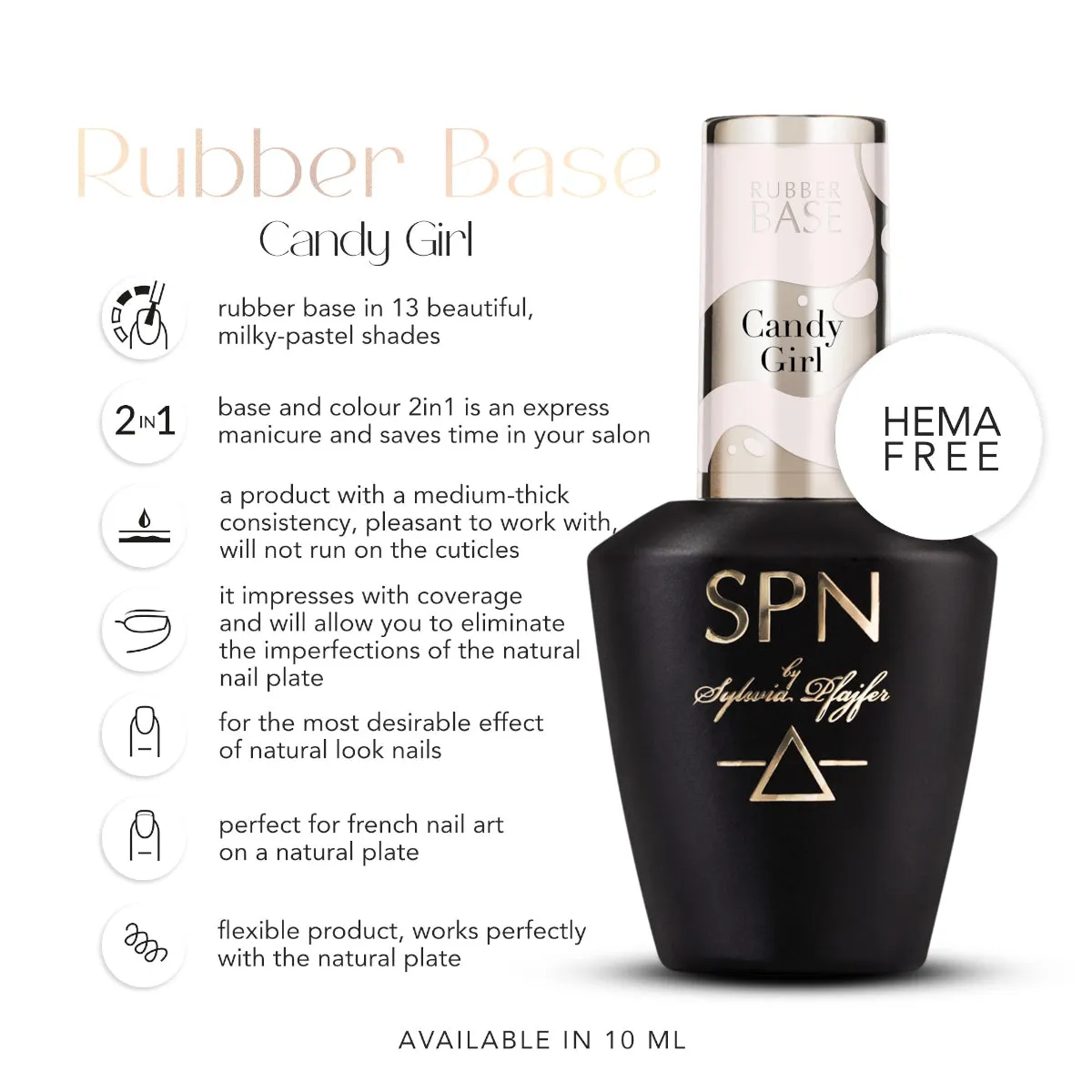 SPN Nails Rubber Base COLOR & GO! Candy Girl