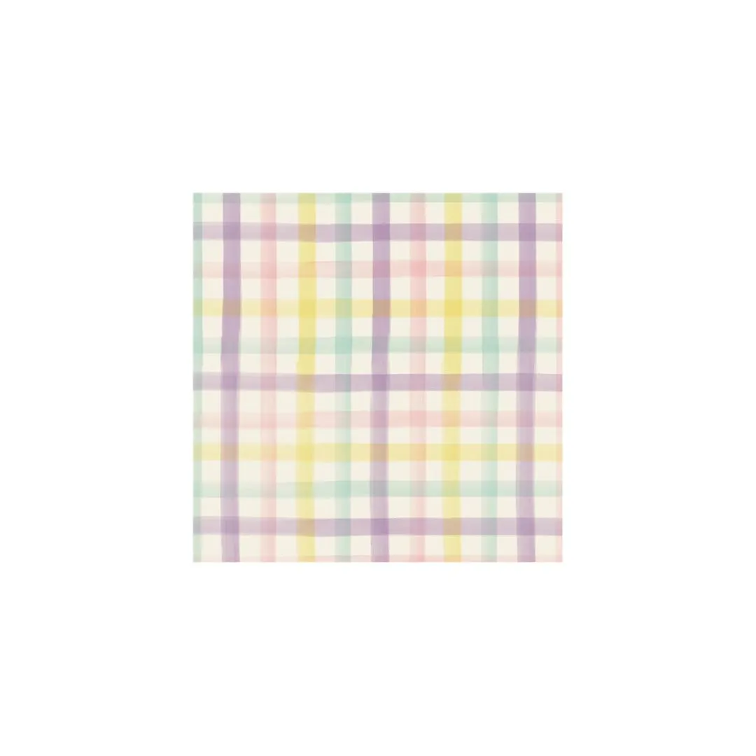 Spring Plaid Cocktail Napkins