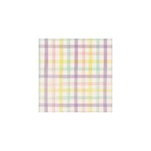 Spring Plaid Cocktail Napkins