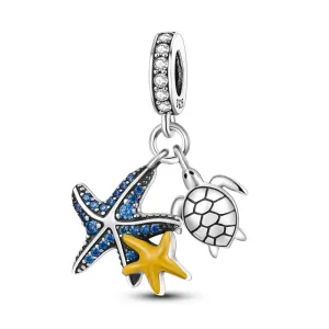 Starfish & Turtle Dangle Charm
