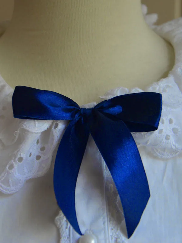 Sweet Blue Cotton Short Sleeves Lolita Outfits