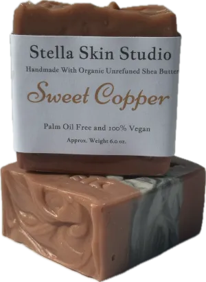 Sweet Copper Soap Bar Made With Organic & Natural Ingredients Oversized 6 oz. Bar