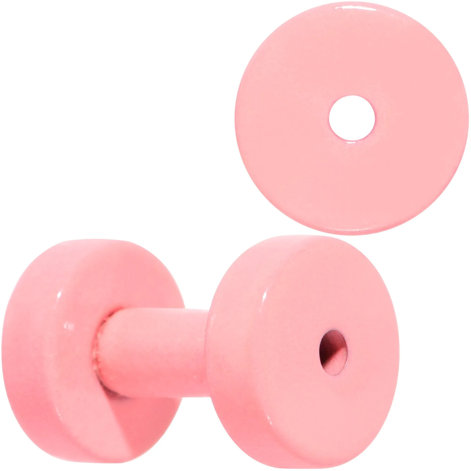 Sweet Pastel Pink Screw Fit Tunnel Plug Set 16 Gauge to 19mm