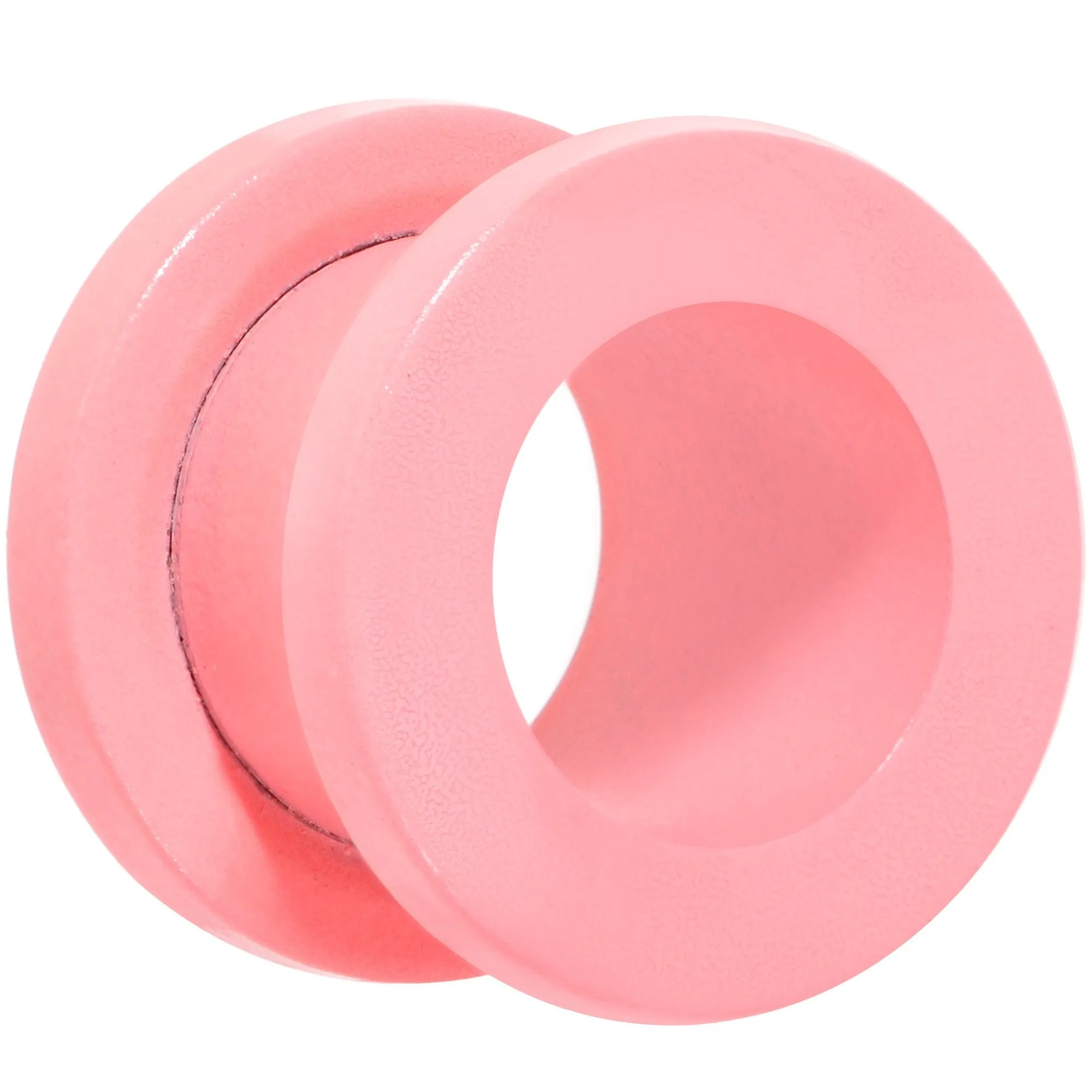 Sweet Pastel Pink Screw Fit Tunnel Plug Set 16 Gauge to 19mm