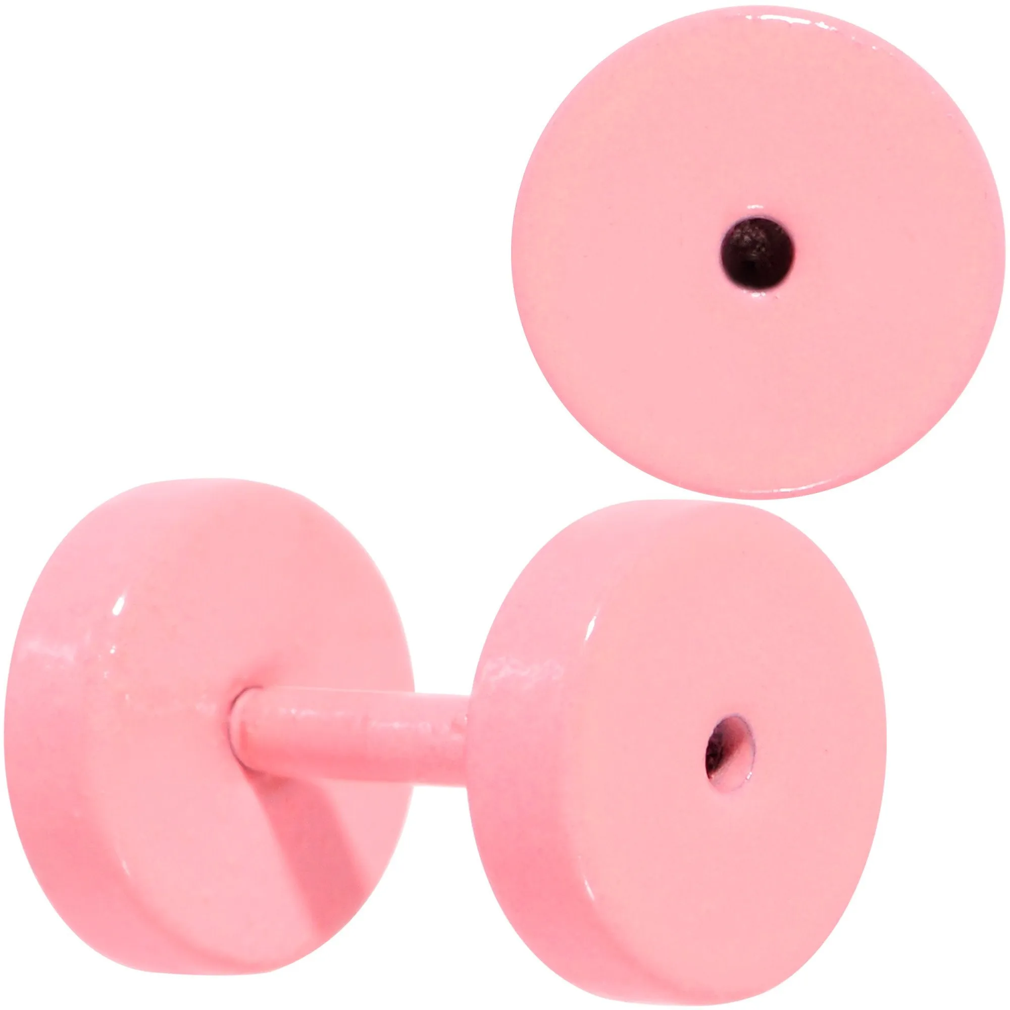 Sweet Pastel Pink Screw Fit Tunnel Plug Set 16 Gauge to 19mm
