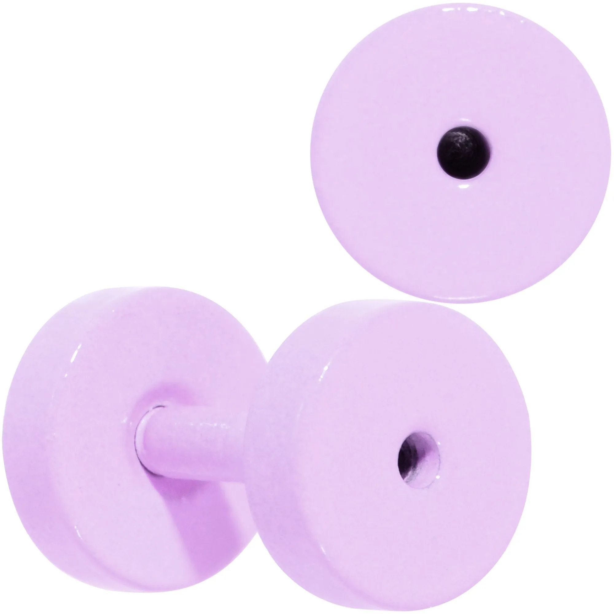 Sweet Pastel Purple Screw Fit Tunnel Plug Set 16 Gauge to 19mm