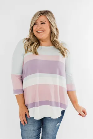 Sweet Thing Striped Dolman Top- Pastels