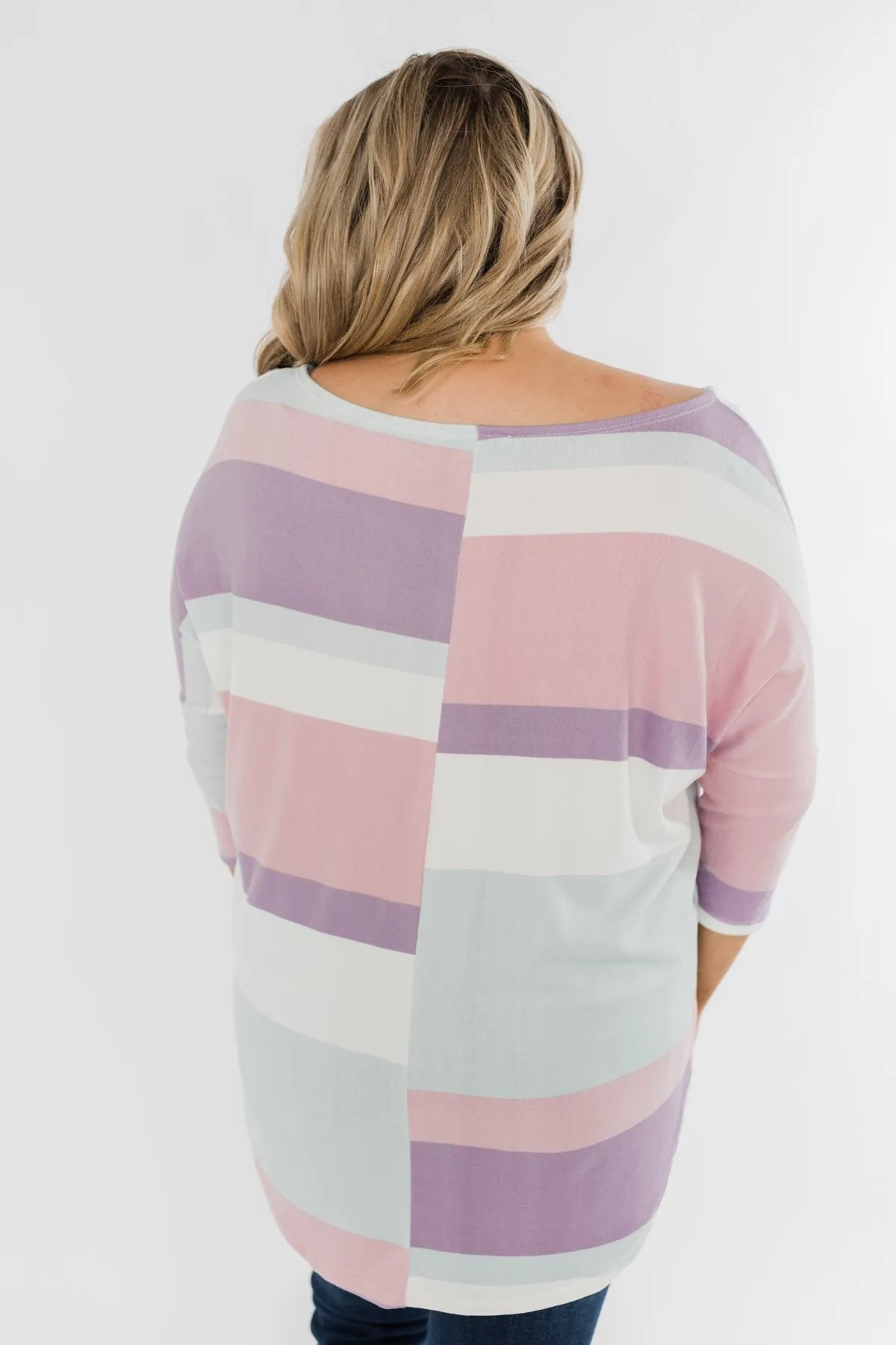 Sweet Thing Striped Dolman Top- Pastels