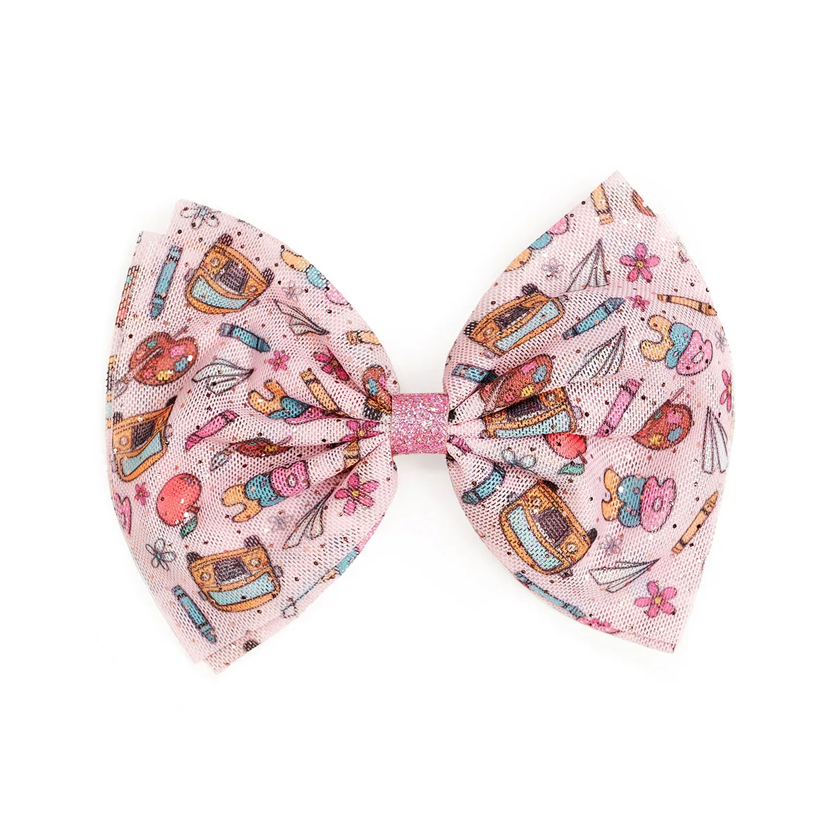 Sweet Wink Back To School Tulle Bow Clip