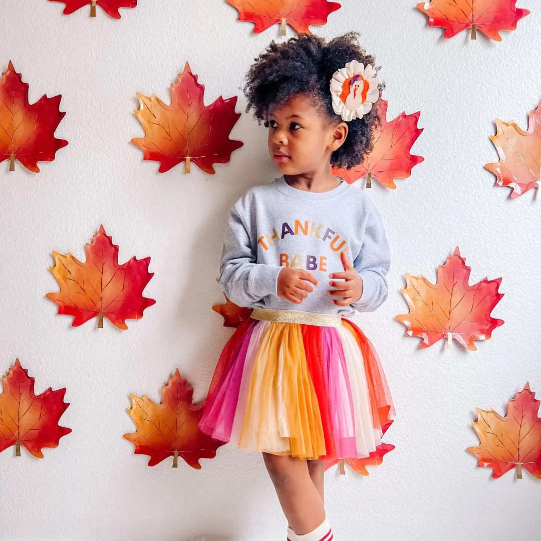 Sweet Wink Chiffon Turkey Thanksgiving Hair Clip