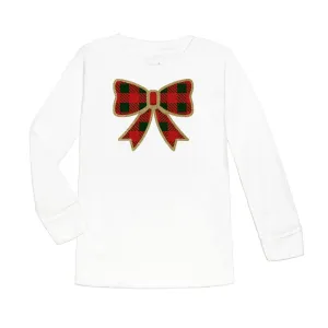 Sweet Wink Christmas Plaid Bow L/S Tee