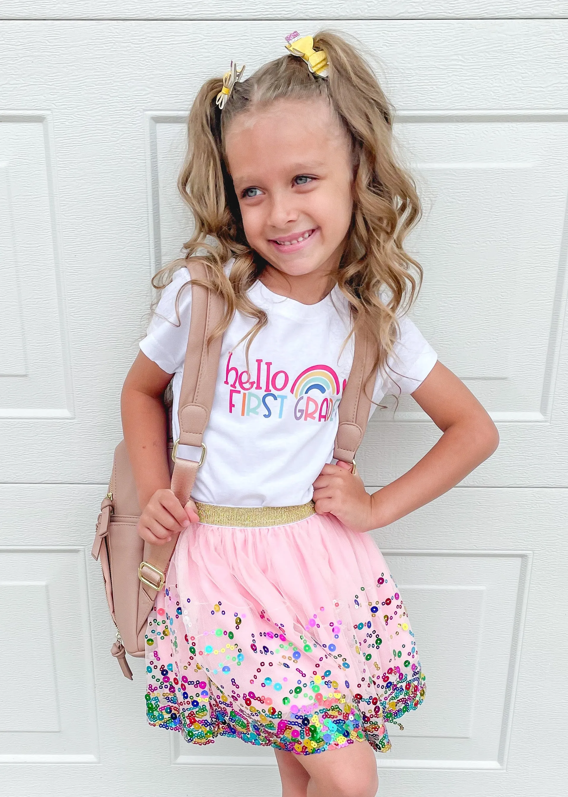 Sweet Wink Glitter Pencil Bow Clip Set