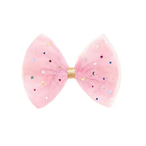Sweet Wink Pink Star Bow Clip