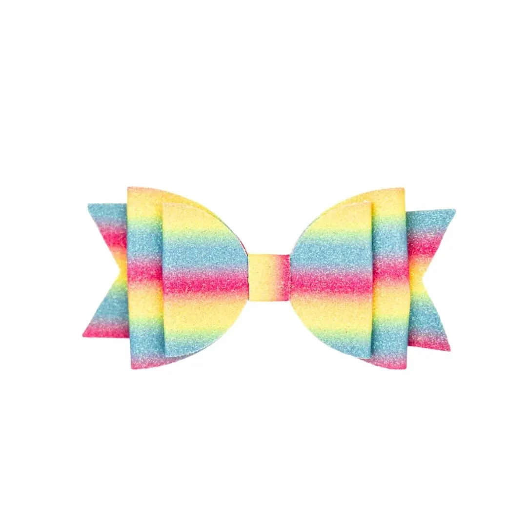 Sweet Wink Rainbow Ombre Bow Clip