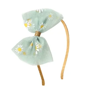 Sweet Wink Sage Daisy Bow Hard Headband