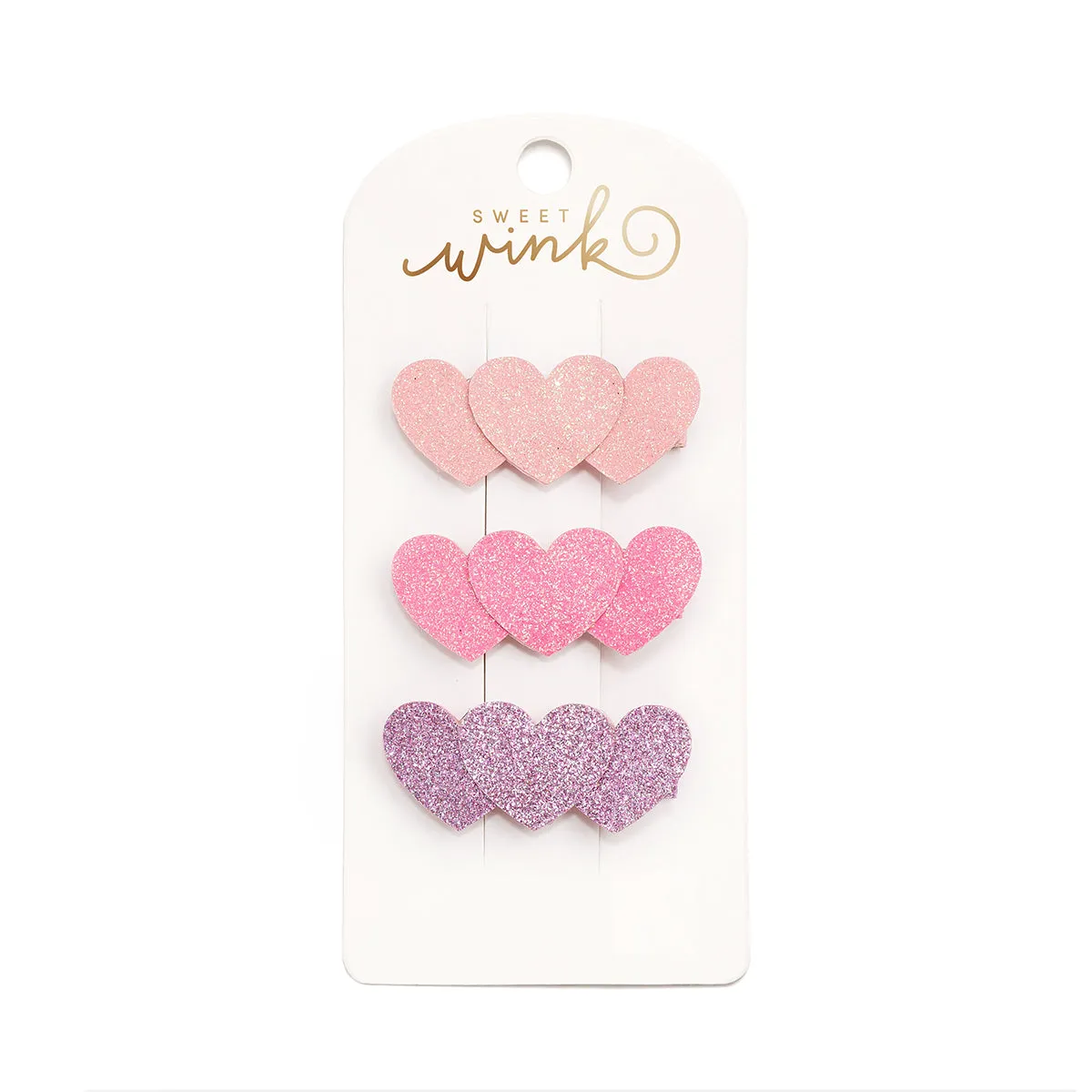 Sweet Wink Triple Heart 3pc Clip Set