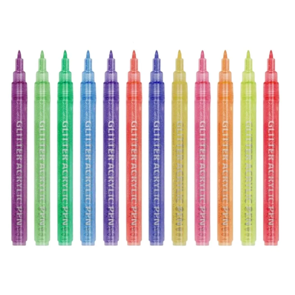 The Art Journey 12 Color Glitter Acrylic Pen Set ART011