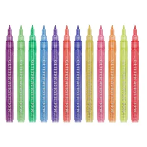 The Art Journey 12 Color Glitter Acrylic Pen Set ART011