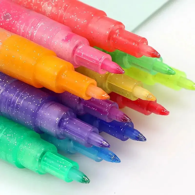 The Art Journey 12 Color Glitter Acrylic Pen Set ART011