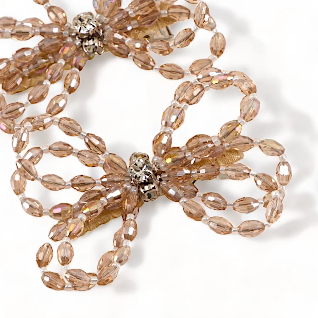 The Designer Darlene Crystal Bow Hair Clip Set