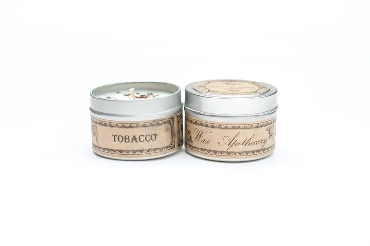Tobacco Botanical Candle - Travel Tin