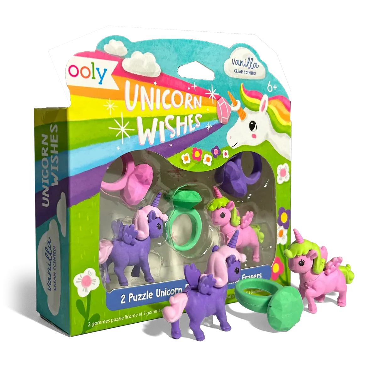 Unicorn Wishes Scented Puzzle Erasers - Set of 5