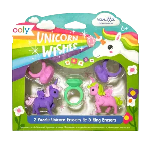 Unicorn Wishes Scented Puzzle Erasers - Set of 5