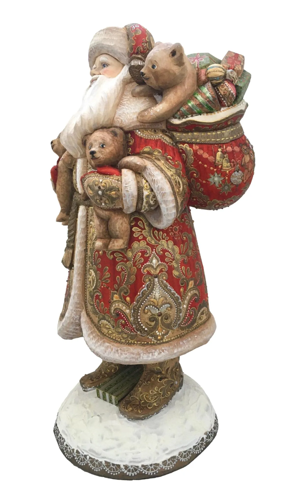 Unique Russian Father Frost with Three Bears