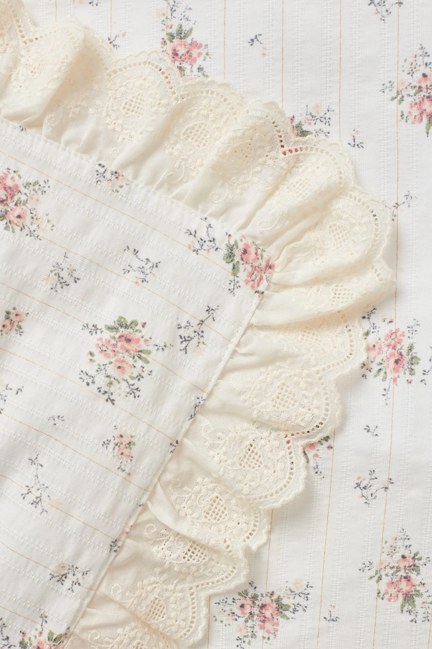 White Floral Lace Duvet Cover Set for Single Bed