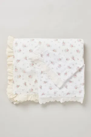 White Floral Lace Duvet Cover Set for Single Bed