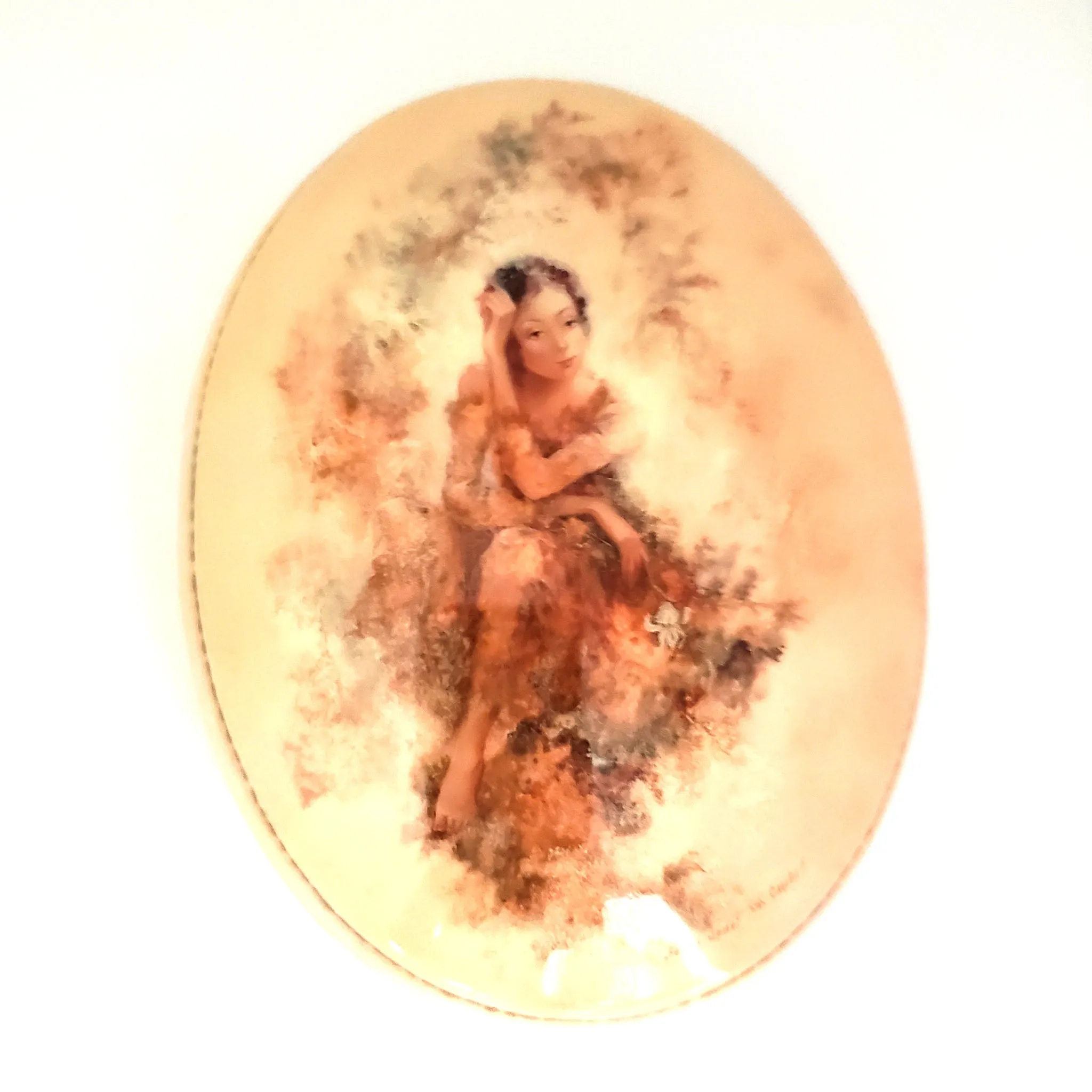 White Irish Lacquer Box by Slaeva Original Artwork