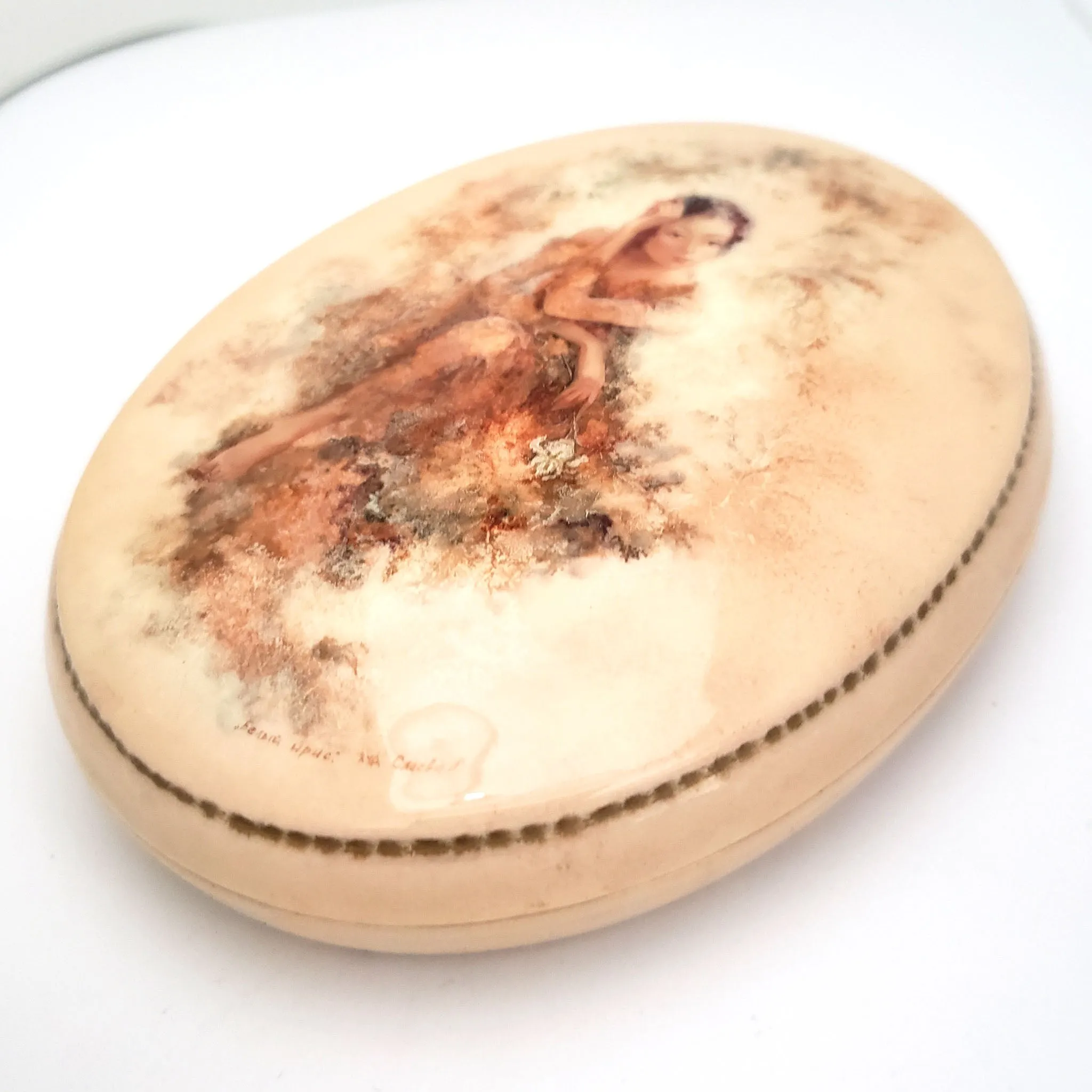 White Irish Lacquer Box by Slaeva Original Artwork