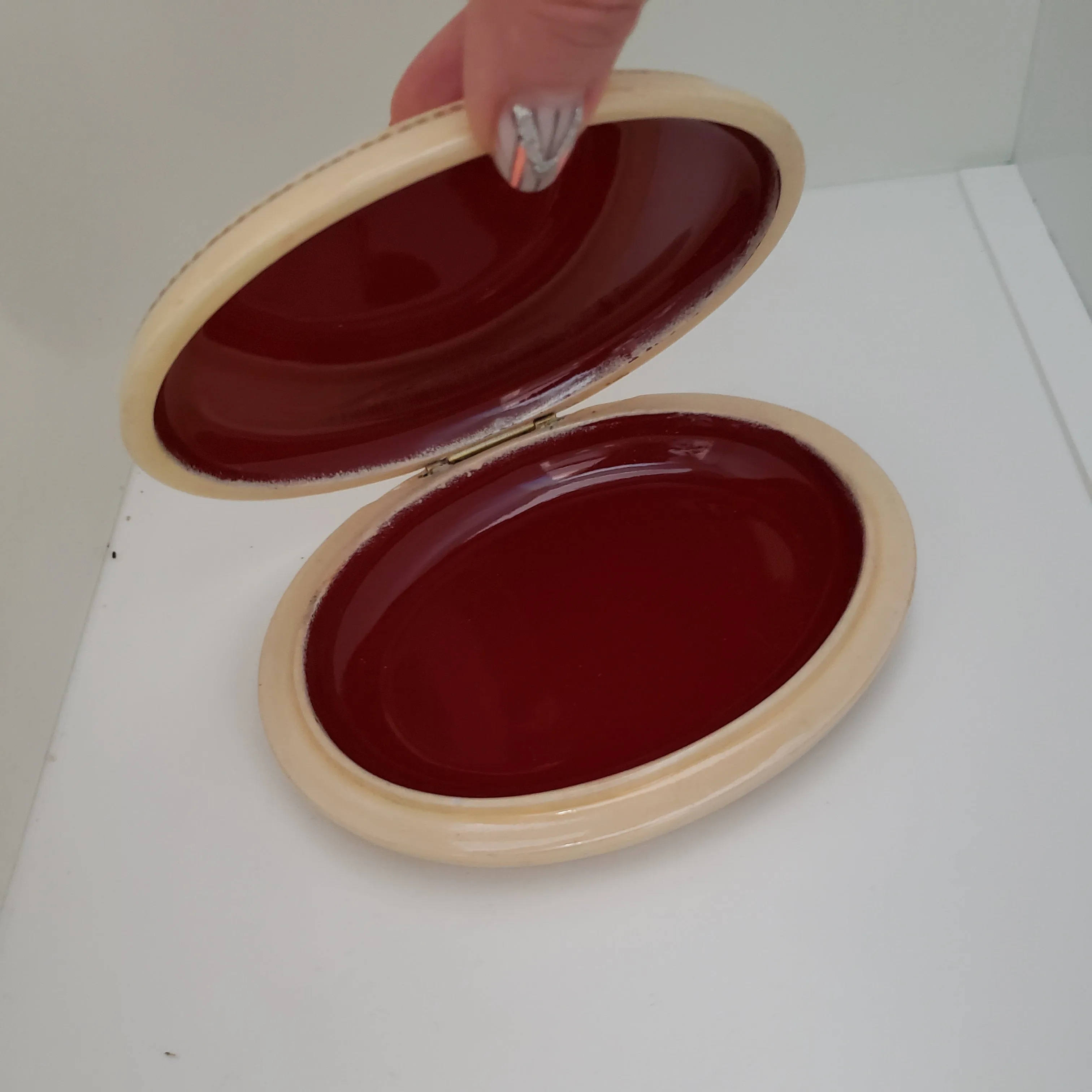 White Irish Lacquer Box by Slaeva Original Artwork
