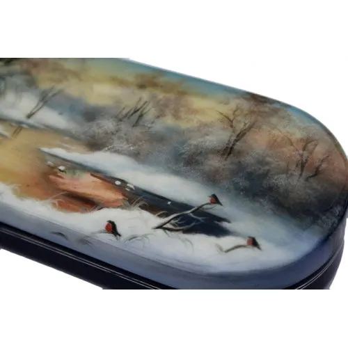 Winter on a Lake Lacquer Box