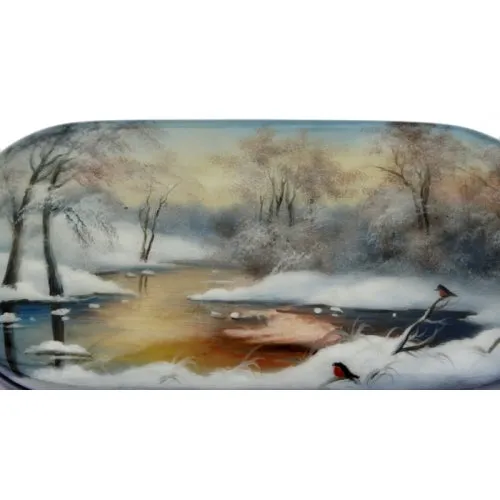 Winter on a Lake Lacquer Box