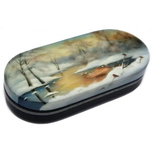 Winter on a Lake Lacquer Box