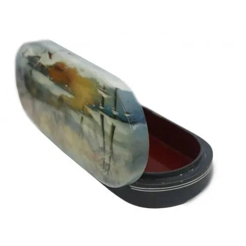 Winter on a Lake Lacquer Box